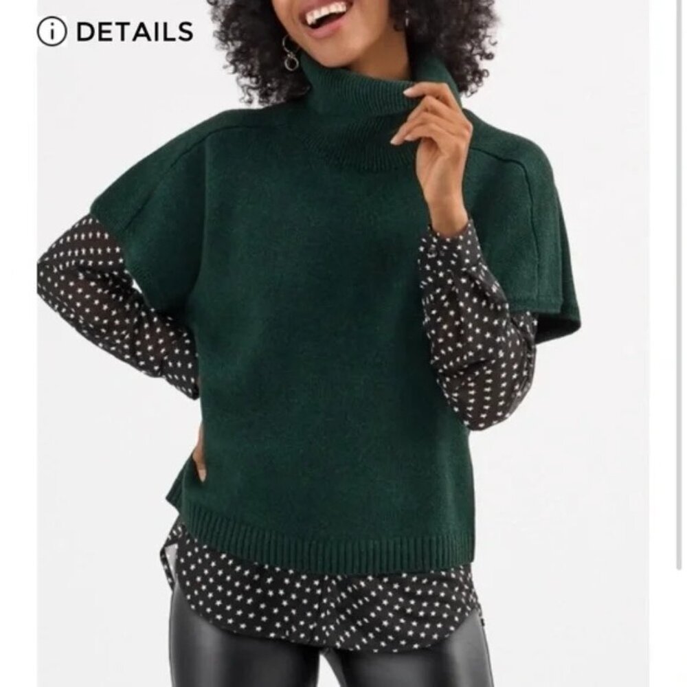 CABI Takeout Turtleneck in Forest Green Sz XL #4652  NWOT